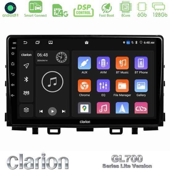 Clarion GL700 Lite Series 8Core Android ClarionOS 6+128GB Kia Stonic Navigation Multimedia Tablet 9" Με Carplay & Android Auto