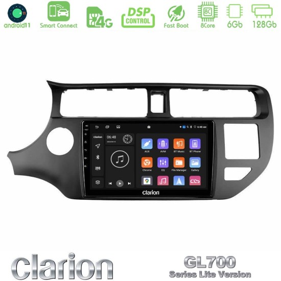 Clarion GL700 Lite Series 8Core Android ClarionOS 6+128GB Kia Rio 2011-2015 Navigation Multimedia Tablet 9" Με Carplay & Android Auto