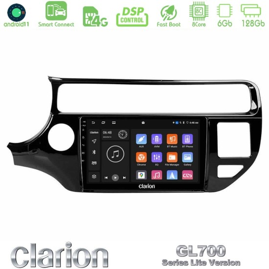 Clarion GL700 Lite Series 8Core Android ClarionOS 6+128GB Kia Rio 2015-2017 Navigation Multimedia Tablet 9" Με Carplay & Android Auto