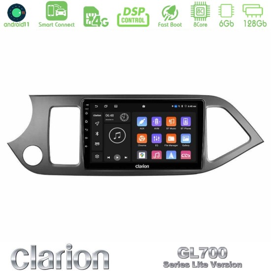 Clarion GL700 Lite Series 8Core Android ClarionOS 6+128GB Kia Picanto Navigation Multimedia Tablet 9" Με Carplay & Android Auto