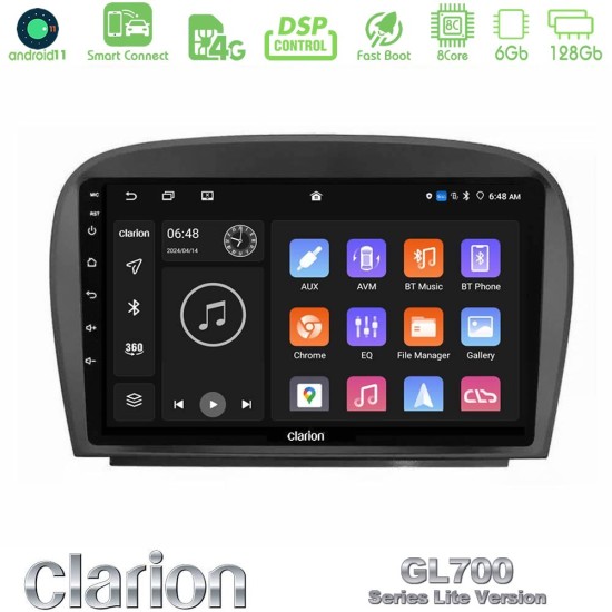 Clarion GL700 Lite Series 8Core Android ClarionOS 6+128GB Mercedes SL Class 2005-2011 Navigation Multimedia Tablet 9" Με Carplay & Android Auto Clarion GL700 Lite Series 8Core Android ClarionOS 6+128GB Mercedes SL Class 2005-2011 Navigation Multimedia Tablet 9" Με Carplay & Android Auto
