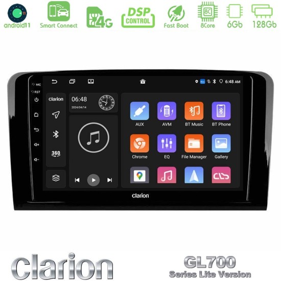 Clarion GL700 Lite Series 8Core Android ClarionOS 6+128GB Mercedes ML/GL Class Navigation Multimedia Tablet 9" Με Carplay & Android Auto Clarion GL700 Lite Series 8Core Android ClarionOS 6+128GB Mercedes ML/GL Class Navigation Multimedia Tablet 9" Με Carplay & Android Auto