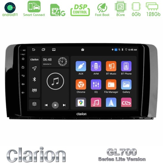 Clarion GL700 Lite Series 8Core Android ClarionOS 6+128GB Mercedes R Class Navigation Multimedia Tablet 9" Με Carplay & Android Auto Clarion GL700 Lite Series 8Core Android ClarionOS 6+128GB Mercedes R Class Navigation Multimedia Tablet 9" Με Carplay & Android Auto