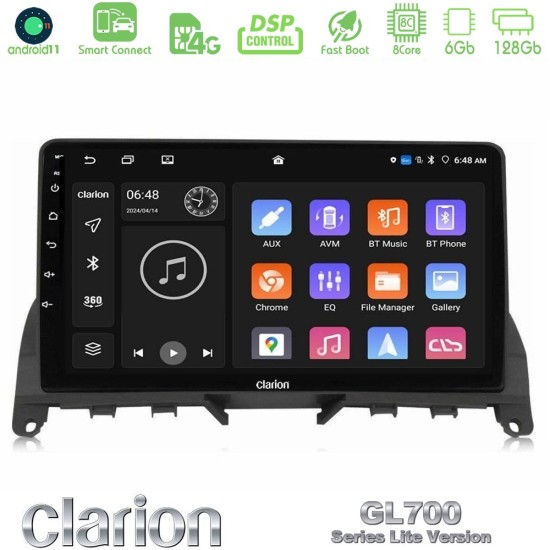 Clarion GL700 Lite Series 8Core Android ClarionOS 6+128GB Mercedes C-Class W204 2008-2011 Navigation Multimedia Tablet 9" Με Carplay & Android Auto Clarion GL700 Lite Series 8Core Android ClarionOS 6+128GB Mercedes C-Class W204 2008-2011 Navigation Multimedia Tablet 9" Με Carplay & Android Auto