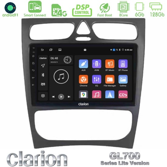 Clarion GL700 Lite Series 8Core Android ClarionOS 6+128GB Mercedes C Class (W203) Navigation Multimedia Tablet 9" Με Carplay & Android Auto Clarion GL700 Lite Series 8Core Android ClarionOS 6+128GB Mercedes C Class (W203) Navigation Multimedia Tablet 9" Με Carplay & Android Auto