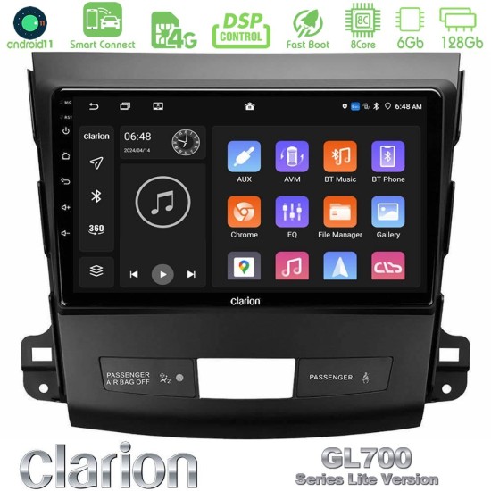 Clarion GL700 Lite Series 8Core Android ClarionOS 6+128GB Mitsubishi Outlander/Citroen C-Crosser/Peugeot 4007 Navigation Multimedia Tablet 9" Με Carplay & Android Auto Clarion GL700 Lite Series 8Core Android ClarionOS 6+128GB Mitsubishi Outlander/Citroen C-Crosser/Peugeot 4007 Navigation Multimedia Tablet 9" Με Carplay & Android Auto