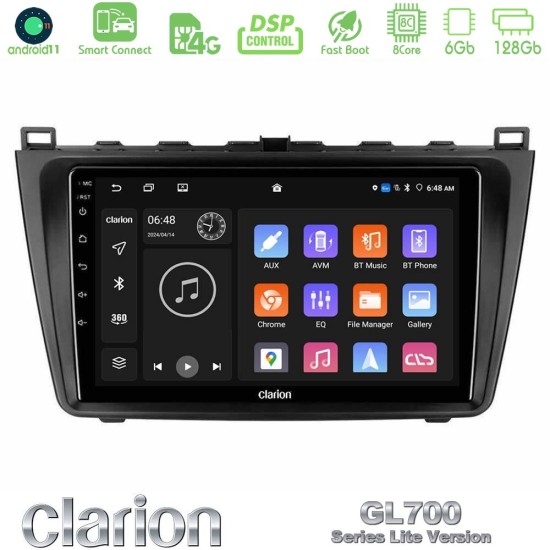 Clarion GL700 Lite Series 8Core Android ClarionOS 6+128GB Mazda 6 2008-2012 Navigation Multimedia Tablet 9" Με Carplay & Android Auto