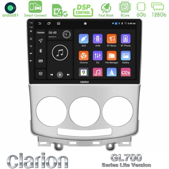 Clarion GL700 Lite Series Mazda 5 2004-2010 8Core Android ClarionOS 6+128GB Navigation Multimedia Tablet 9" Με Carplay & Android Auto