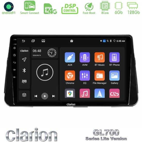 Clarion GL700 Lite Series 8Core Android ClarionOS 6+128GB Nissan Micra K14 Navigation Multimedia Tablet 9" Με Carplay & Android Auto Clarion GL700 Lite Series 8Core Android ClarionOS 6+128GB Nissan Micra K14 Navigation Multimedia Tablet 9" Με Carplay & Android Auto