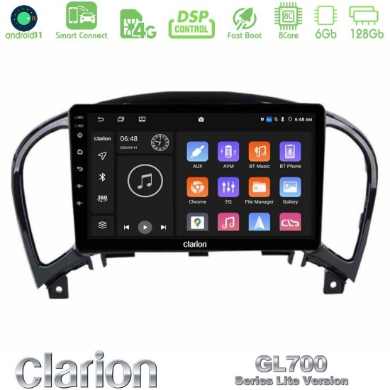 Clarion GL700 Lite Series 8Core Android ClarionOS 6+128GB Nissan Juke Navigation Multimedia Tablet 9" Με Carplay & Android Auto Clarion GL700 Lite Series 8Core Android ClarionOS 6+128GB Nissan Juke Navigation Multimedia Tablet 9" Με Carplay & Android Auto