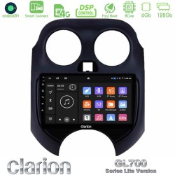 Clarion GL700 Lite Series 8Core Android ClarionOS 6+128GB Nissan Micra 2011-2014 Navigation Multimedia Tablet 9" Με Carplay & Android Auto