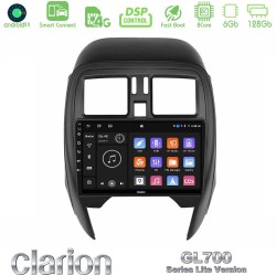 Clarion GL700 Lite Series 8Core Android ClarionOS 6+128GB Nissan Micra 2013-2016 Navigation Multimedia Tablet 9" Με Carplay & Android Auto