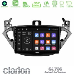 Clarion GL700 Lite Series 8Core Android ClarionOS 6+128GB Opel Corsa E/Adam Navigation Multimedia Tablet 9" Με Carplay & Android Auto