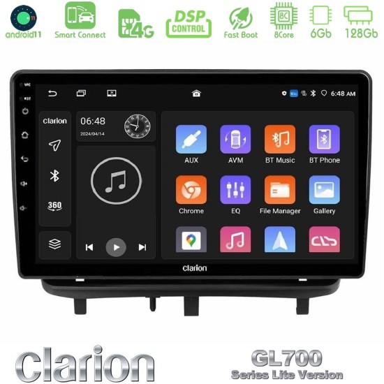 Clarion GL700 Lite Series 8Core Android ClarionOS 6+128GB Opel Corsa D 2006-2014 Navigation Multimedia Tablet 9" Με Carplay & Android Auto (Top Mount)