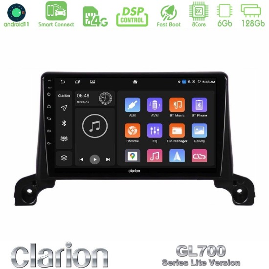 Clarion GL700 Lite Series 8Core Android ClarionOS 6+128GB Peugeot 3008/5008 2017-2023 Navigation Multimedia Tablet 9" Με Carplay & Android Auto