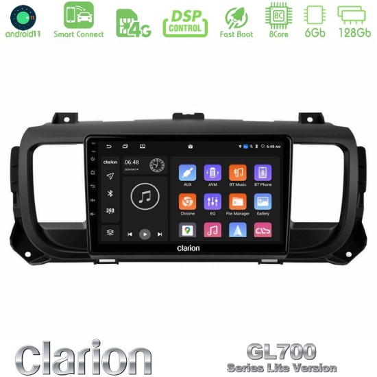 Clarion GL700 Lite Series 8Core Android ClarionOS 6+128GB Citroen/Peugeot/Opel/Toyota Navigation Multimedia Tablet 9" Με Carplay & Android Auto