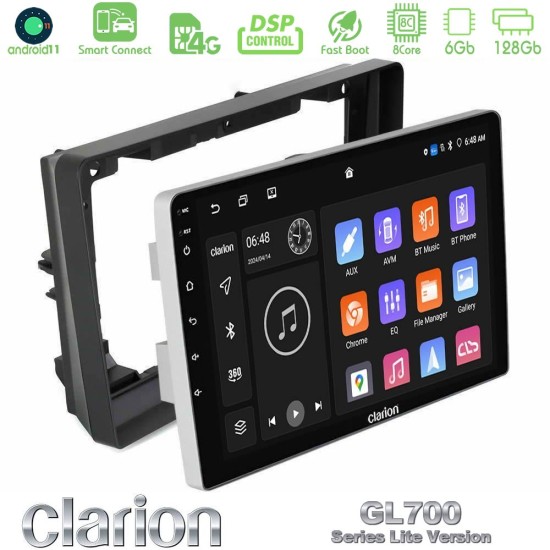 Clarion GL700 Lite Series 8Core Android ClarionOS 6+128GB Peugeot 308 2013-2020 Navigation Multimedia Tablet 9" Με Carplay & Android Auto
