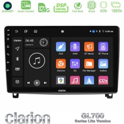 Clarion GL700 Lite Series 8Core Android ClarionOS 6+128GB Peugeot 407 Navigation Multimedia Tablet 9" Με Carplay & Android Auto