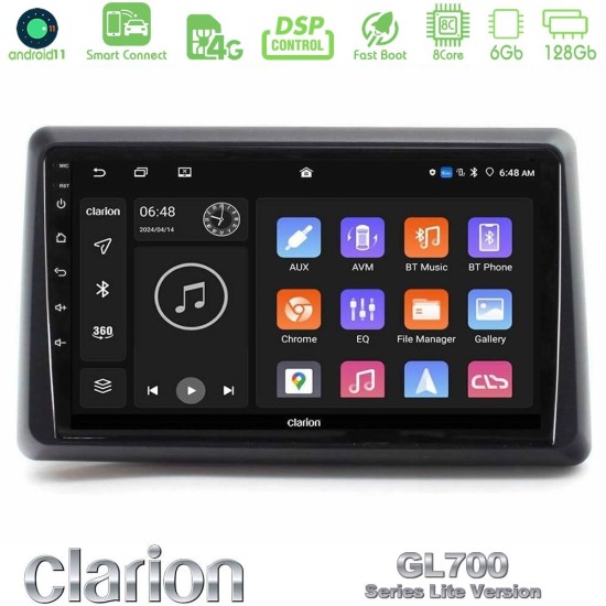 Clarion GL700 Lite Series 8Core Android ClarionOS 6+128GB Renault Express 2020-2025 Navigation Multimedia Tablet 9" Με Carplay & Android Auto