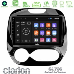 Clarion GL700 Lite Series 8Core Android ClarionOS 6+128GB Renault Captur 2013-2019 (Auto AC) Navigation Multimedia Tablet 9" Με Carplay & Android Auto
