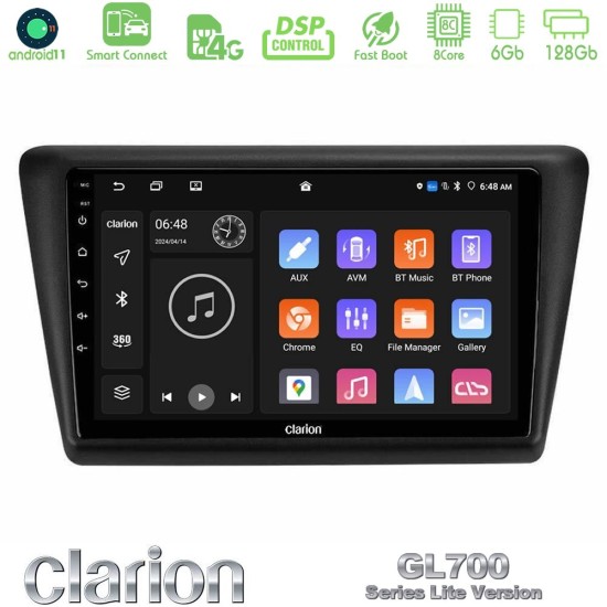 Clarion GL700 Lite Series 8Core Android ClarionOS 6+128GB Skoda Rapid 2013-2017 Navigation Multimedia Tablet 9" Με Carplay & Android Auto