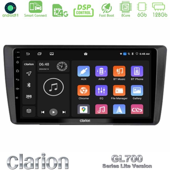 Clarion GL700 Lite Series Skoda Octavia 2004-2012 8Core Android ClarionOS 6+128GB Navigation Multimedia Tablet 9" Με Carplay & Android Auto