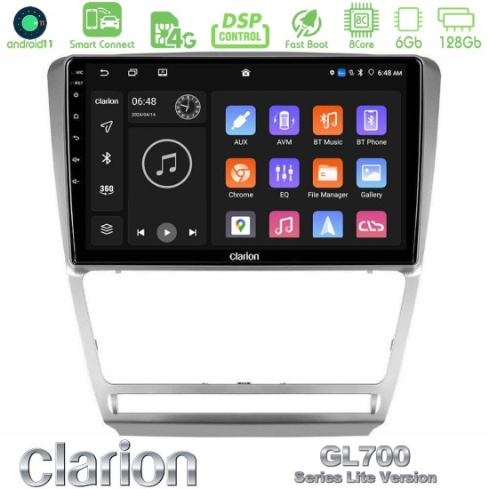 Clarion GL700 Lite Series 8Core Android ClarionOS 6+128GB Skoda Octavia 5 Navigation Multimedia Tablet 10" Με Carplay & Android Auto