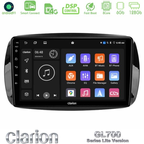 Clarion GL700 Lite Series 8Core Android ClarionOS 6+128GB Smart 453 Navigation Multimedia Tablet 9" Με Carplay & Android Auto