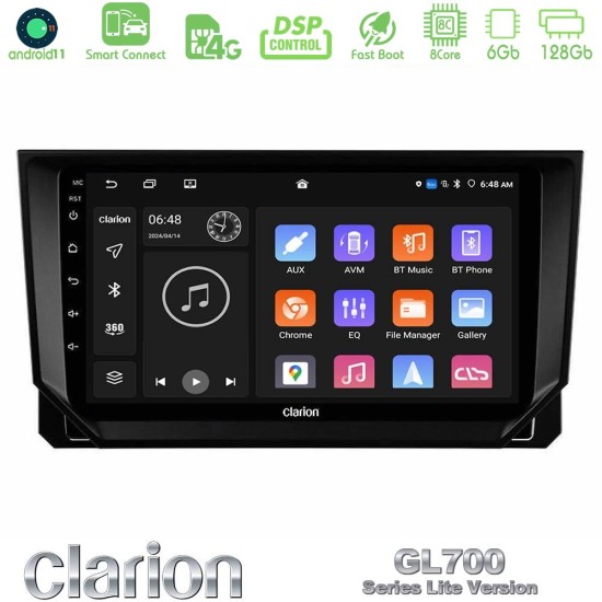Clarion GL700 Lite Series 8Core Android ClarionOS 6+128GB Seat Arona/Ibiza Navigation Multimedia Tablet 9" Με Carplay & Android Auto
