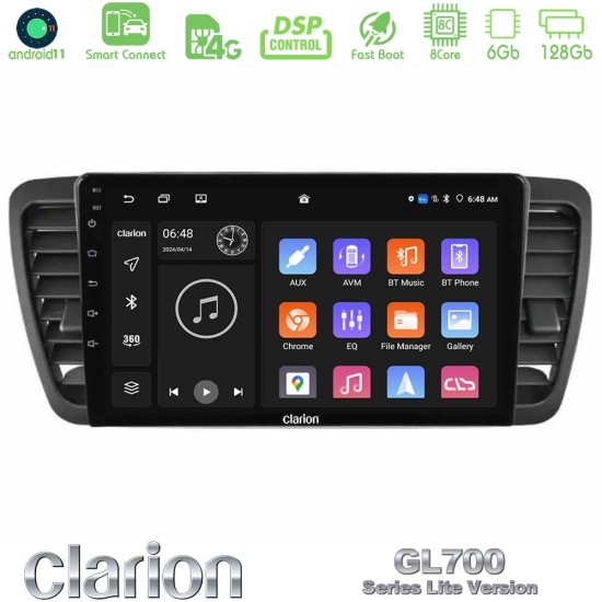 Clarion GL700 Lite Series 8Core Android ClarionOS 6+128GB Subaru Legacy/Outback 2002-2008 Navigation Multimedia Tablet 9" Με Carplay & Android Auto