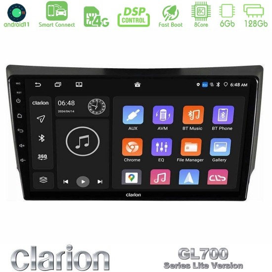 Clarion GL700 Lite Series 8Core Android ClarionOS 6+128GB Ssangyong Rexton 2002-2006 Navigation Multimedia Tablet 9" Με Carplay & Android Auto