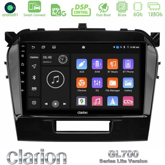 Clarion GL700 Lite Series 8Core Android ClarionOS 6+128GB Suzuki Vitara 2015-2024 Navigation Multimedia Tablet 9" Με Carplay & Android Auto