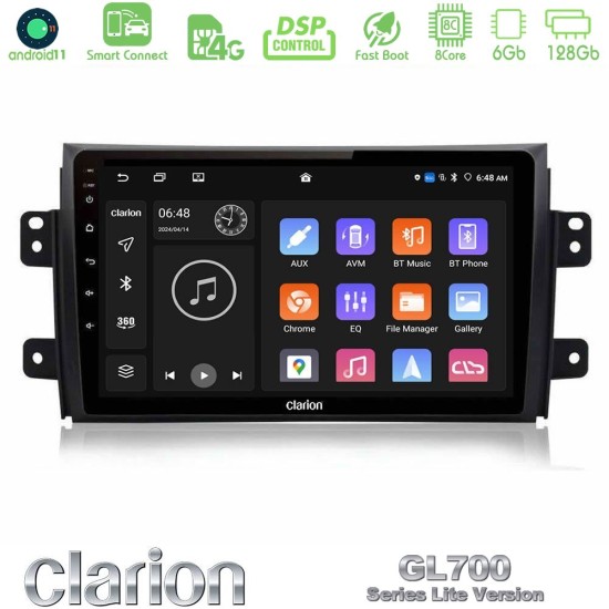 Clarion GL700 Lite Series 8Core Android ClarionOS 6+128GB Suzuki SX4 2006-2014 Fiat Sedici 2006-2014 Navigation Multimedia Tablet 9" Με Carplay & Android Auto Clarion GL700 Lite Series 8Core Android ClarionOS 6+128GB Suzuki SX4 2006-2014 Fiat Sedici 2006-2014 Navigation Multimedia Tablet 9" Με Carplay & Android Auto