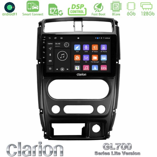 Clarion GL700 Lite Series 8Core Android ClarionOS 6+128GB Suzuki Jimny 2007-2017 Navigation Multimedia Tablet 9" Με Carplay & Android Auto