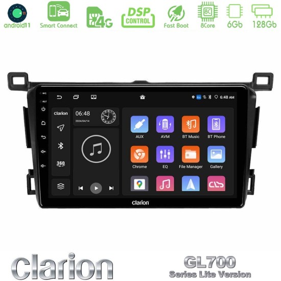 Clarion GL700 Lite Series 8Core Android ClarionOS 6+128GB Toyota RAV4 2013-2018 Navigation Multimedia Tablet 9" Με Carplay & Android Auto