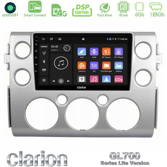 Clarion GL700 Lite Series 8Core Android ClarionOS 6+128GB Toyota FJ 2007-2014 Navigation Multimedia Tablet 9" Με Carplay & Android Auto Clarion GL700 Lite Series 8Core Android ClarionOS 6+128GB Toyota FJ 2007-2014 Navigation Multimedia Tablet 9" Με Carplay & Android Auto