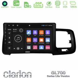 Clarion GL700 Lite Series 8Core Android ClarionOS 6+128GB Volvo S60 2010-2018 Navigation Multimedia Tablet 9" Με Carplay & Android Auto