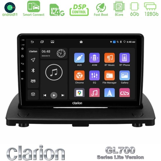 Clarion GL700 Lite Series 8Core Android ClarionOS 6+128GB Volvo XC90 2006-2014 Navigation Multimedia Tablet 9" Με Carplay & Android Auto
