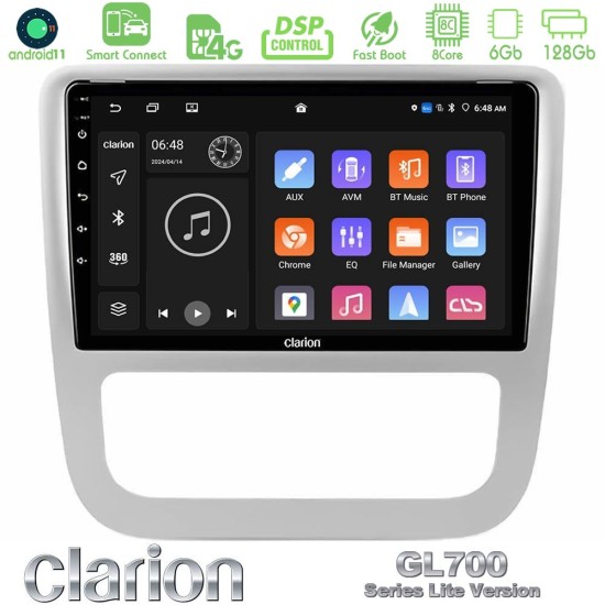 Clarion GL700 Lite Series 8Core Android ClarionOS 6+128GB VW Scirocco / Eos Navigation Multimedia Tablet 9" Με Carplay & Android Auto