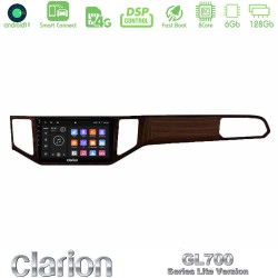 Clarion GL700 Lite Series 8Core Android ClarionOS 6+128GB VW Sportsvan 2014-2020 Navigation Multimedia Tablet 9" (Ξύλινη απόχρωση) Με Carplay & Android Auto