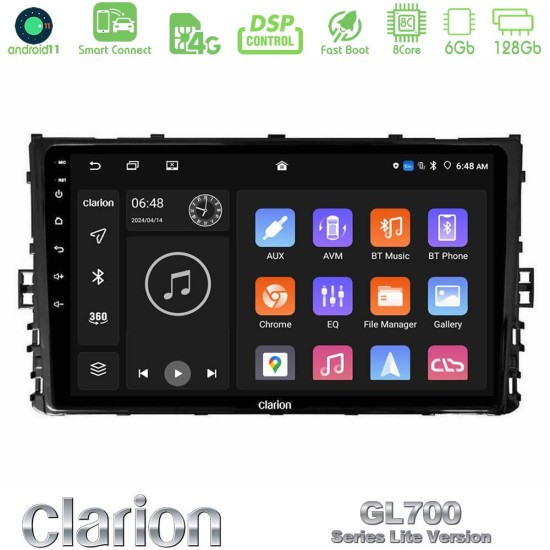 Clarion GL700 Lite Series 8Core Android ClarionOS 6+128GB VW MQB 2017-> Navigation Multimedia Tablet 9" Με Carplay & Android Auto