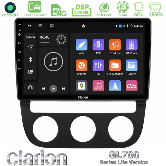 Clarion GL700 Lite Series 8Core Android ClarionOS 6+128GB VW Jetta Navigation Multimedia Tablet 10" Με Carplay & Android Auto