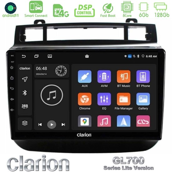Clarion GL700 Lite Series 8Core Android ClarionOS 6+128GB VW Touareg 2011-2018 Navigation Multimedia Tablet 9" Με Carplay & Android Auto