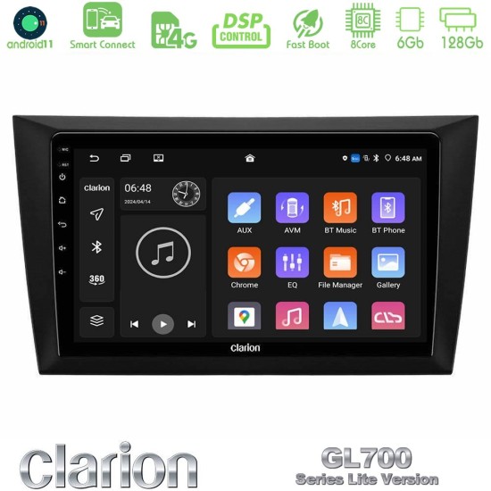 Clarion GL700 Lite Series 8Core Android ClarionOS 6+128GB Vw Golf 6 Navigation Multimedia Tablet 9" Με Carplay & Android Auto