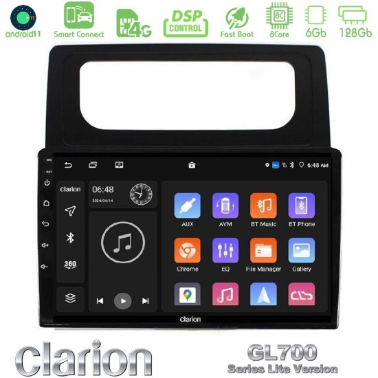 Clarion GL700 Lite Series 8Core Android ClarionOS 6+128GB VW Caddy 2004-2014 Navigation Multimedia Tablet 10" Με Carplay & Android Auto