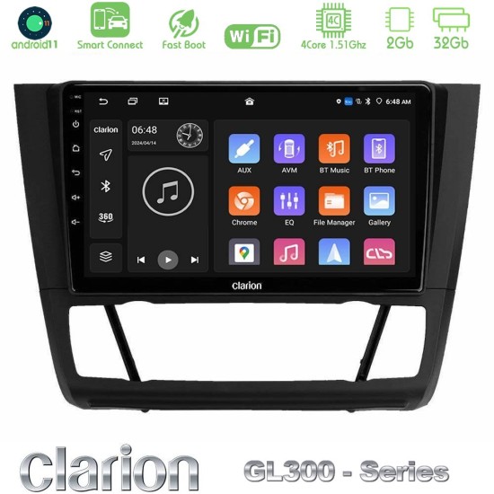 Clarion GL300 Series 4Core Android ClarionOS 2+32GB BMW 1Series E81/E82/E87/E88 (AUTO A/C) Navigation Multimedia Tablet 9" Με Carplay & Android Auto Clarion GL300 Series 4Core Android ClarionOS 2+32GB BMW 1Series E81/E82/E87/E88 (AUTO A/C) Navigation Multimedia Tablet 9" Με Carplay & Android Auto