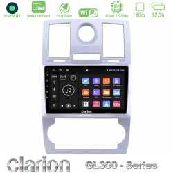 Clarion GL300 Series 4Core Android ClarionOS 2+32GB Chrysler 300C Navigation Multimedia Tablet 9" Με Carplay & Android Auto