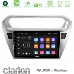 Clarion GL300 Series 4Core Android ClarionOS 2+32GB Citroen C-Elysee / Peugeot 301 Navigation Multimedia Tablet 9" Με Carplay & Android Auto