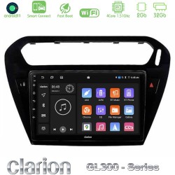 Clarion GL300 Series 4Core Android ClarionOS 2+32GB Citroen C-Elysee / Peugeot 301 Navigation Multimedia Tablet 9" Με Carplay & Android Auto