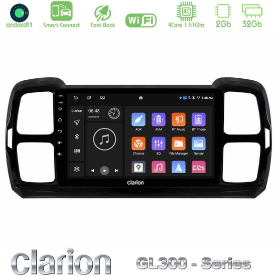 Clarion GL300 Series Citroen DS5 Aircross 2017-2021 4Core Android ClarionOS 2+32GB Navigation Multimedia Tablet 9" Με Carplay & Android Auto